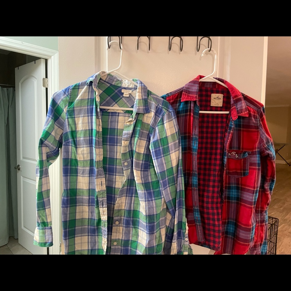 Hollister and J Crew flannels